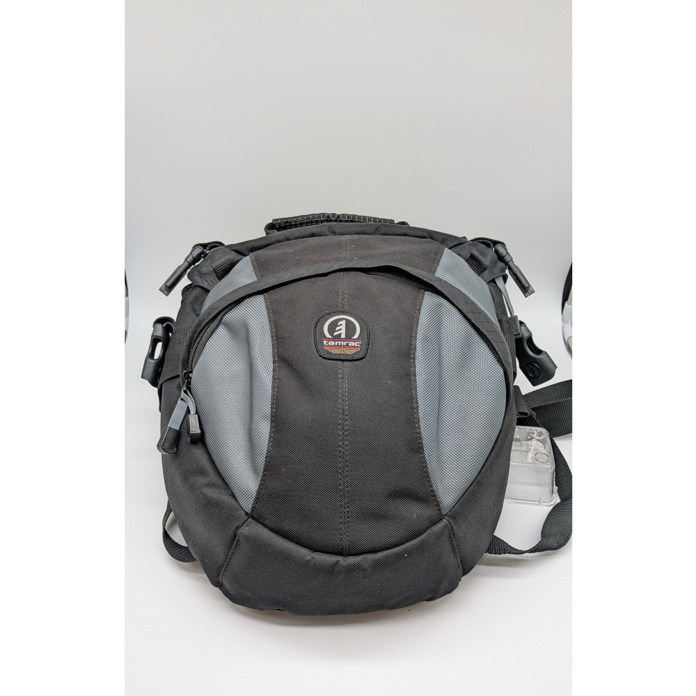 Tamrac Camera Sling Backpack Black Gray Padded DSLR Lens Bag Travel Case